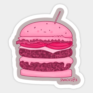 PINK Cheese Burger Sticker